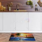 4933-beautiful-tropical-sunset-and-lighthouse-floor-sticker-decal Beautiful Tropical Sunset and Lighthouse Floor Sticker