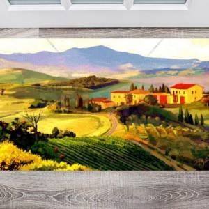 Beautiful Tuscan Summer Sunset Floor Sticker