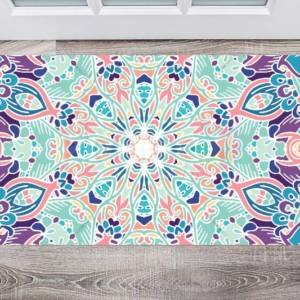 Bohemian Folk Art Ethnic Mandala Design #2 Floor Sticker