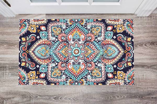 Bohemian Folk Art Ethnic Mandala Design #4 Floor Sticker