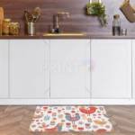 Scandinavian Folk Art Birds Design #4 Floor Sticker