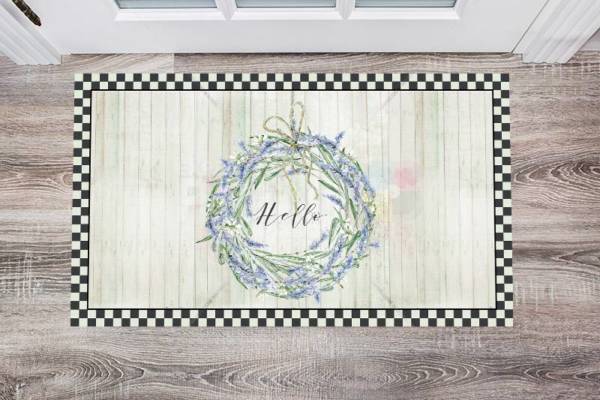 5289-pretty-lavender-wreath-floor-sticker-decor Pretty Lavender Wreath Floor Sticker