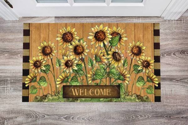 Sunflower Welcome Floor Sticker