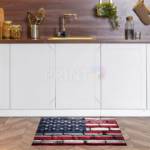 American Flag on Bricks Floor Sticker