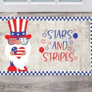 USA American Patriot Gnome Floor Sticker