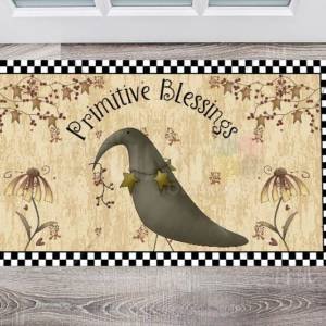 Primitive Country Folk Design #18 - Primitive Blessings Floor Sticker