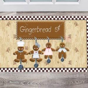 Primitive Country Folk Design #11 - Gingerbread 5c Floor Sticker