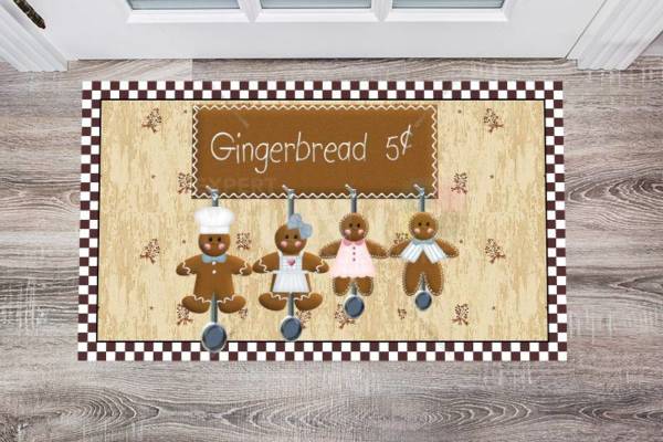 565-primitive-country-folk-design-11-gingerbread-5c-floor-sticker-decor Primitive Country Folk Design #11 - Gingerbread 5c Floor Sticker