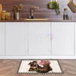 Cute Puppy and Flower Boot Floor Sticker