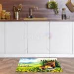 Summer Dairy Farm and Dandelions Floor Sticker