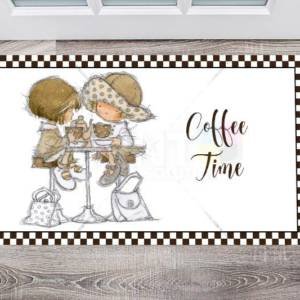 Coffee Time in a Bistro Floor Sticker