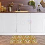 Bohemian Folk Batik Ethnic Flowers #3 Floor Sticker