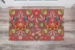 Bohemian Folk Batik Ethnic Flowers #4 Floor Sticker