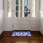 Bohemian Folk Art Ethnic Blue Mandala Design #2 Floor Sticker