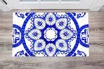 Bohemian Folk Art Ethnic Blue Mandala Design #2 Floor Sticker