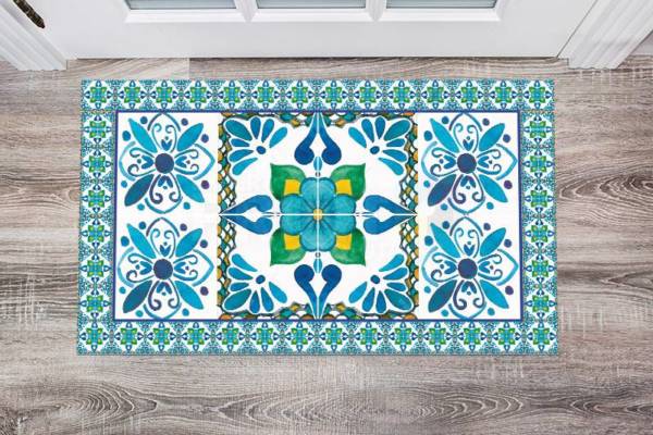 6756-beautiful-ethnic-bohemian-folk-talavera-pattern-2-floor-sticker-decor Beautiful Ethnic Bohemian Folk Talavera Pattern #2 Floor Sticker