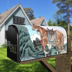 Pretty Brown Horse Decorative Curbside Farm Mailbox Cover