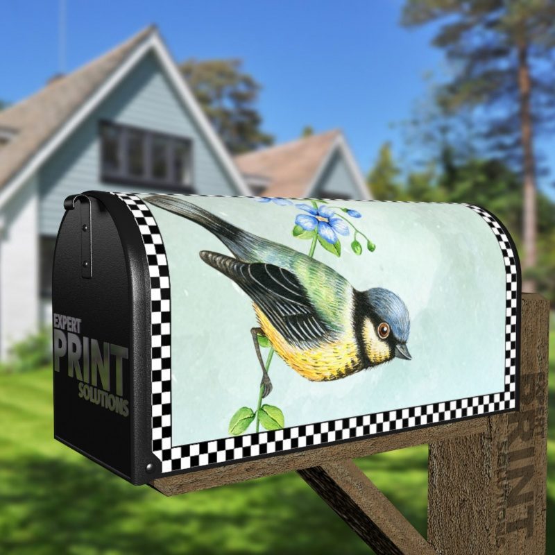 Little Bird on a Blooming Branch - Welcome Family and Friends Decorative Curbside Farm Mailbox Cover
