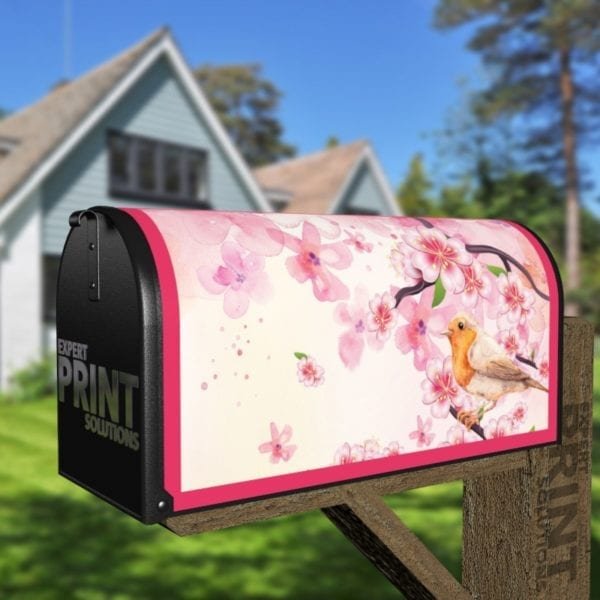 Cherry Tree and Bird - Bless this Home Decorative Curbside Farm Mailbox Cover