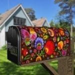 Beautiful Hungarian Folk Motifs #2 Decorative Curbside Farm Mailbox Cover