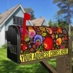 Beautiful Hungarian Folk Motifs #2 Decorative Curbside Farm Mailbox Cover