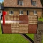 Primitive Country Homespun Pattern Decorative Curbside Farm Mailbox Cover