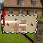1354-cute-primitive-country-gingerbread-man-couple-2-visions-of-gingerbread-dance-in-my-head-curbside-mailbox-vinyl-cover Cute Primitive Country Gingerbread Man Couple #2 - Visions of Gingerbread - Dance in my Head Decorative Curbside Farm Mailbox Cover