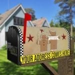 1354-cute-primitive-country-gingerbread-man-couple-2-visions-of-gingerbread-dance-in-my-head-rural-mailbox-magnetic-cover Cute Primitive Country Gingerbread Man Couple #2 - Visions of Gingerbread - Dance in my Head Decorative Curbside Farm Mailbox Cover