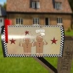 1355-cute-primitive-country-gingerbread-man-couple-1-home-sweet-home-curbside-mailbox-vinyl-cover Cute Primitive Country Gingerbread Man Couple #1 - Home Sweet Home Decorative Curbside Farm Mailbox Cover