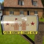 1355-cute-primitive-country-gingerbread-man-couple-1-home-sweet-home-farm-mailbox-reflective-cover Cute Primitive Country Gingerbread Man Couple #1 - Home Sweet Home Decorative Curbside Farm Mailbox Cover