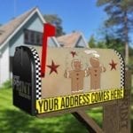 1355-cute-primitive-country-gingerbread-man-couple-1-home-sweet-home-rural-mailbox-magnetic-cover Cute Primitive Country Gingerbread Man Couple #1 - Home Sweet Home Decorative Curbside Farm Mailbox Cover