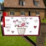 Cute Country Patchwork Design #3 - Plant Kindness Harvest Love Decorative Curbside Farm Mailbox Cover