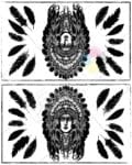 1395-native-girl-in-headdress-big-farm-mailbox-artwork Native Girl in Headdress Decorative Curbside Farm Mailbox Cover