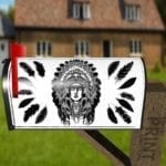 1395-native-girl-in-headdress-curbside-mailbox-vinyl-cover Native Girl in Headdress Decorative Curbside Farm Mailbox Cover