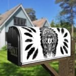 1395-native-girl-in-headdress-farm-mailbox-magnetic-cover Native Girl in Headdress Decorative Curbside Farm Mailbox Cover