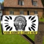 1395-native-girl-in-headdress-farm-mailbox-reflective-cover Native Girl in Headdress Decorative Curbside Farm Mailbox Cover