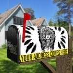 1395-native-girl-in-headdress-rural-mailbox-magnetic-cover Native Girl in Headdress Decorative Curbside Farm Mailbox Cover