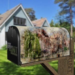 Old Houses Beside a Canal Decorative Curbside Farm Mailbox Cover