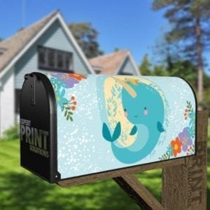Cute Greeting Narwhal - Greetings Decorative Curbside Farm Mailbox Cover