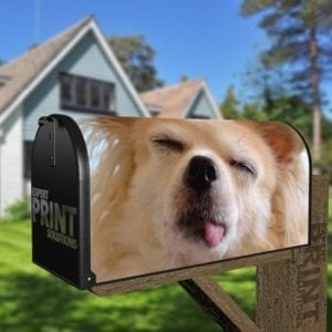 Puppy Tongue Out #1 Decorative Curbside Farm Mailbox Cover