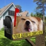 Puppy Tongue Out #1 Decorative Curbside Farm Mailbox Cover