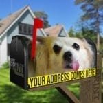 Puppy Tongue Out #2 Decorative Curbside Farm Mailbox Cover