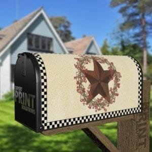 Prim Country Wreath #8 Decorative Curbside Farm Mailbox Cover