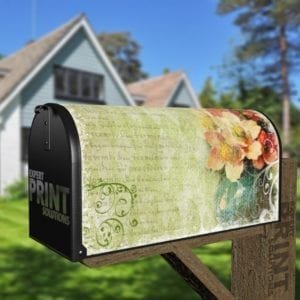 Shabby Chic Garden #5 Decorative Curbside Farm Mailbox Cover