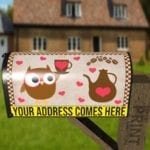 Coffee Lover Owl #9 Decorative Curbside Farm Mailbox Cover
