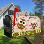 Coffee Lover Owl #5 - I Heart Coffee Decorative Curbside Farm Mailbox Cover