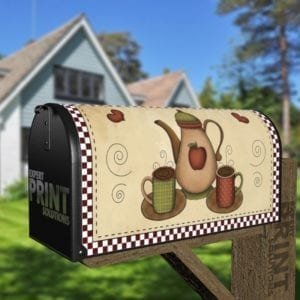 Coffee Lovers Live Here! Decorative Curbside Farm Mailbox Cover