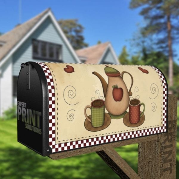 Coffee Lovers Live Here! Decorative Curbside Farm Mailbox Cover