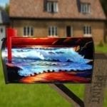 Fire Sea Sunset Decorative Curbside Farm Mailbox Cover