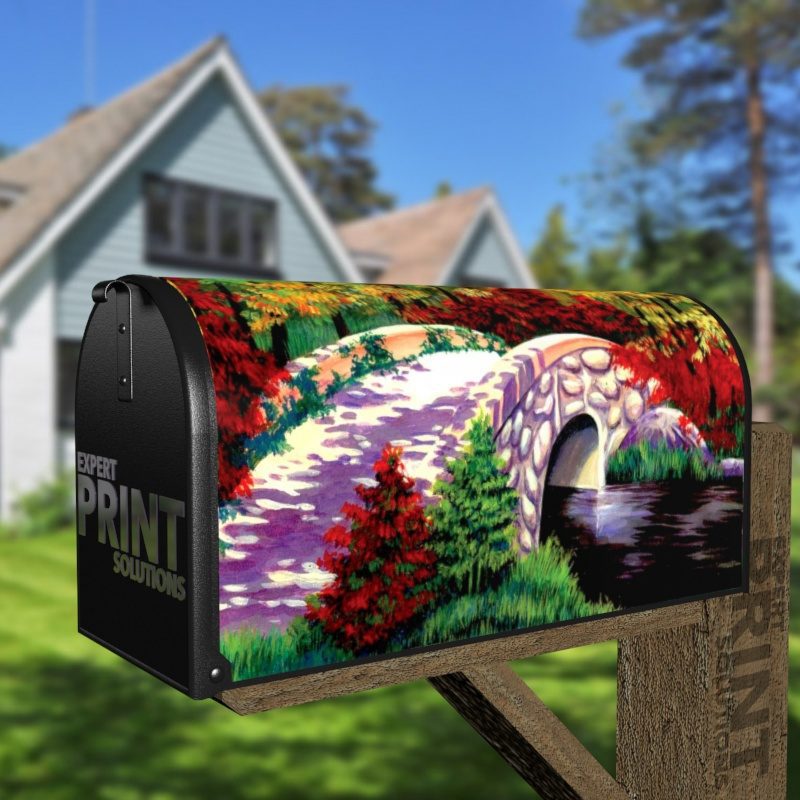 Bridge to Autumn Decorative Curbside Farm Mailbox Cover